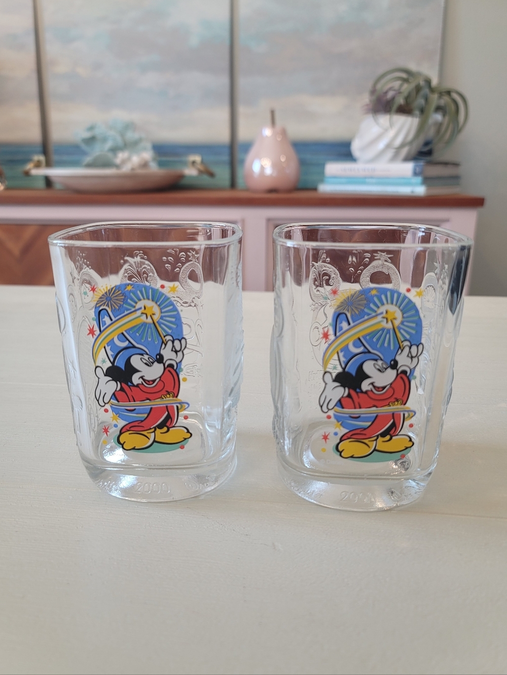 Vintage Disney x McDonald's 2000 Collector's Edition Epcot Center Glass Set of 2